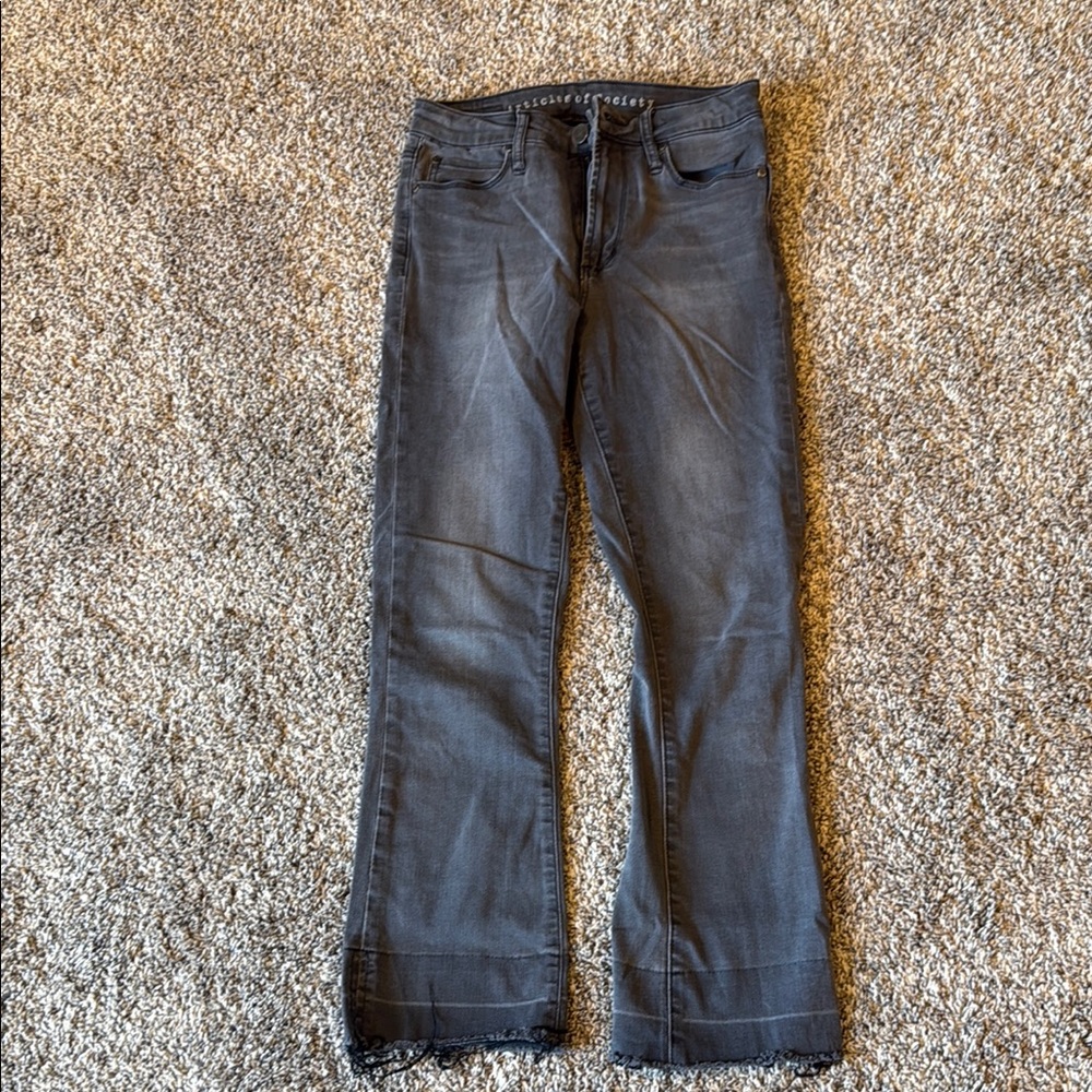 Articles Of Society Women's Gray Straight Leg Jeans